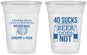 Custom Birthday 16 oz Soft Sided Clear Cups - 40th | 20247
