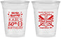 Custom Birthday 16 oz Soft Sided Clear Cups - 50th Baseball | 20252