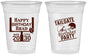 Custom Birthday 16 oz Soft Sided Clear Cups - Football | 20256