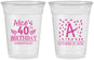 Custom Birthday 16 oz Soft Sided Clear Cups - 40th | 20258