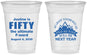 Custom Birthday 16 oz Soft Sided Clear Cups - 50th | 20268