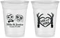 Custom Wedding 16 oz Soft Sided Clear Cups - Mr And Mrs Halloween | 206