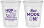 Custom Easter 16 oz Soft Sided Clear Cups - Hunt Mode On Bunny | 210000