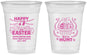 Custom Easter 16 oz Soft Sided Clear Cups - Born To Hunt Bunny | 210007