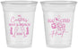 Custom Easter 16 oz Soft Sided Clear Cups - Eggcited For Hunt Bunny | 210011