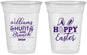 Custom Easter 16 oz Soft Sided Clear Cups - Hoppy Bunny Eggs | 210012