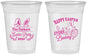 Custom Easter 16 oz Soft Sided Clear Cups - Bunny Eggs | 210019
