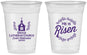 Custom Easter 16 oz Soft Sided Clear Cups - He Is Risen | 210026