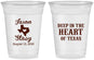 Custom Wedding 16 oz Soft Sided Clear Cups - Deep In The Heart Of Texas | 214