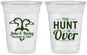 Custom Wedding 16 oz Soft Sided Clear Cups - The Hunt Is Over Duck | 217
