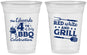 Custom 4th Of July 16 oz Soft Sided Clear Cups - Red White Grill | 220005