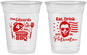 Custom 4th Of July 16 oz Soft Sided Clear Cups - Eat Drink Patriotic | 220006