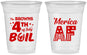 Custom 4th Of July 16 oz Soft Sided Clear Cups - Merica Af | 220014