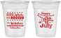 Custom 4th Of July 16 oz Soft Sided Clear Cups - Red White Booze | 220042