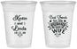 Custom Wedding 16 oz Soft Sided Clear Cups - Best Friends | 221
