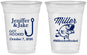 Custom Wedding 16 oz Soft Sided Clear Cups - Got Hook Fish | 230