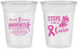 Custom Awareness 16 oz Soft Sided Clear Cups - Steps For A Cure | 230014