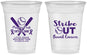 Custom Awareness 16 oz Soft Sided Clear Cups - Baseball Strick Out | 230016