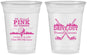 Custom Awareness 16 oz Soft Sided Clear Cups - Gold Drive Out | 230017