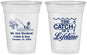 Custom Wedding 16 oz Soft Sided Clear Cups - Catch Of A Lifetime | 234