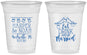 Custom Wedding 16 oz Soft Sided Clear Cups - Eat Drink Be Married | 235