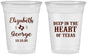 Custom Wedding 16 oz Soft Sided Clear Cups - Deep In The Heart Of Texas | 237