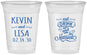 Custom Wedding 16 oz Soft Sided Clear Cups - Eat Drink Be Married | 239