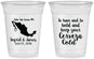Custom Wedding 16 oz Soft Sided Clear Cups - Cerveza Mexico | 240