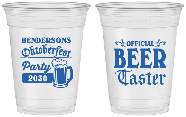 Custom Oktoberfest 16 oz Soft Sided Clear Cups - Beer Taster | 240000