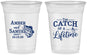 Custom Wedding 16 oz Soft Sided Clear Cups - Catch Of A Lifetime Fish | 246