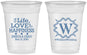 Custom Wedding 16 oz Soft Sided Clear Cups - Life Love Happiness | 248