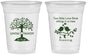 Custom Wedding 16 oz Soft Sided Clear Cups - Two Little Love Birds | 249