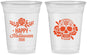 Custom Halloween 16 oz Soft Sided Clear Cups - Sugar Skull | 250020