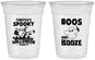 Custom Halloween 16 oz Soft Sided Clear Cups - Boos And Booze | 250041