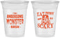 Custom Halloween 16 oz Soft Sided Clear Cups - Werewolf Monster | 250064