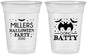 Custom Halloween 16 oz Soft Sided Clear Cups - Bat | 250081