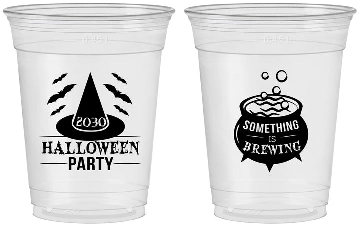 Custom Halloween 16 oz Soft Sided Clear Cups - Witch | 250085