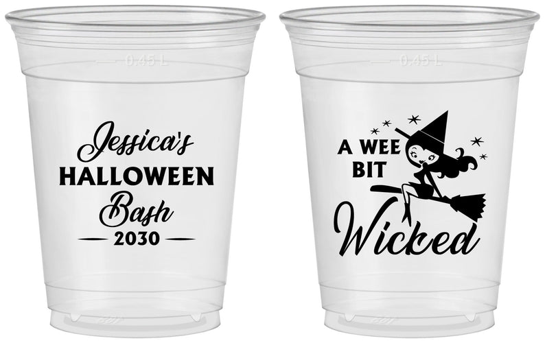 Custom Halloween 16 oz Soft Sided Clear Cups - Witch | 250091