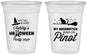 Custom Halloween 16 oz Soft Sided Clear Cups - Witch Broomstick | 250098