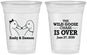 Custom Wedding 16 oz Soft Sided Clear Cups - Wild Goose | 251
