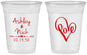 Custom Wedding 16 oz Soft Sided Clear Cups - Love | 252