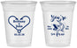 Custom Wedding 16 oz Soft Sided Clear Cups - Fish In The Sea For Me | 254