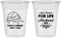 Custom Wedding 16 oz Soft Sided Clear Cups - Best Friends For Life | 256