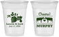 Custom Wedding 16 oz Soft Sided Clear Cups - Tractor Cows | 257