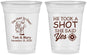 Custom Wedding 16 oz Soft Sided Clear Cups - He Took A Shot She Said Yes | 259