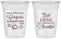 Custom Thanksgiving 16 oz Soft Sided Clear Cups - Eat Drink Thankful | 260009