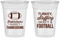 Custom Thanksgiving 16 oz Soft Sided Clear Cups - Football Turkey | 260010