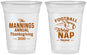 Custom Thanksgiving 16 oz Soft Sided Clear Cups - Football Turkey | 260012