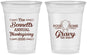 Custom Thanksgiving 16 oz Soft Sided Clear Cups - Turkey Gravy | 260015