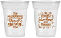 Custom Thanksgiving 16 oz Soft Sided Clear Cups - Grateful Blessed | 260028
